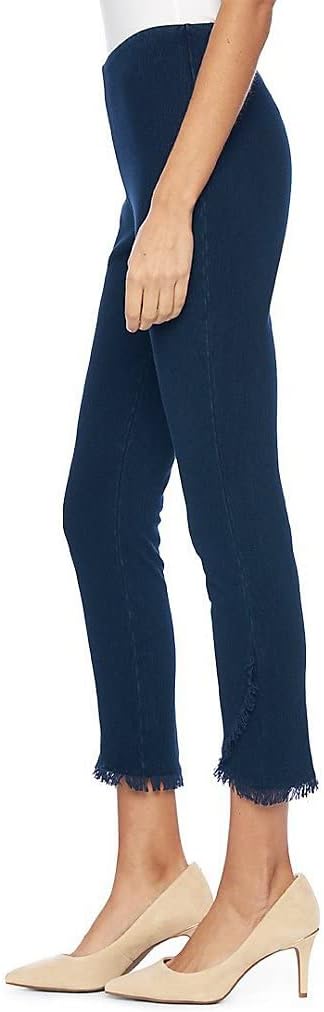 LysséWomen's Fringe Tulip Hem Denim Leggings