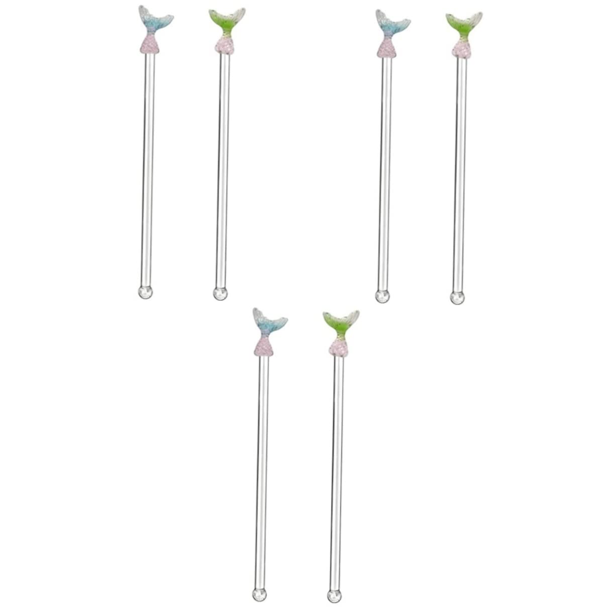 Agitateurs à cocktails en verre Ciieeo sirène, accessoires de bar raffinés