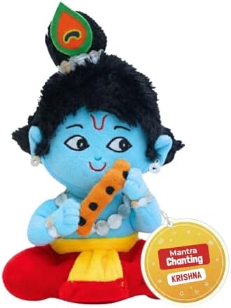 Panda's Box Mantra Chanting Baby Krishna Soft Toys for Kids | Musical Stuffed Plush Toy for Girl & Boy | Non-Toxic, Safe | Best Birthday Gift for Newborn, Infants & Toddlers | Teddy Bear (Small)