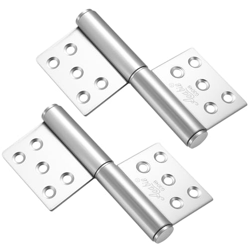 2 Stück Edelstahl Türscharnier Schwerlast Aufschraubscharnier Softclose, Aushebescharnier, 360 Grad Edelstahl-Türscharniere für Holztüren Außentüren...