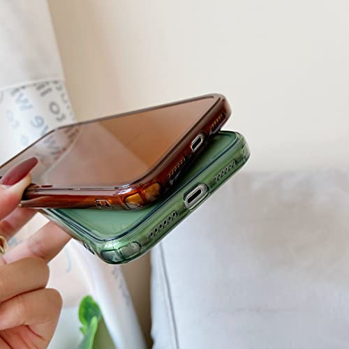 Ztofera Case For Iphone Xr,Clear Soft Silicone Bumper Protective Retro Color Transparent Shockproof Phone Case - Green #TOP2