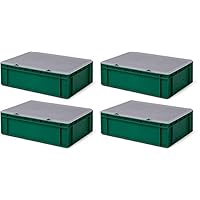 Scharnier-Deckel für Kunststoffkasten, LxBxH 600x400 mm, 1338