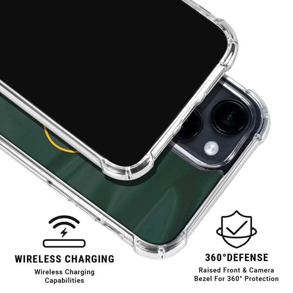 Skinit Clear Phone Case Compatible with iPhone 14 Plus - Officially Licensed NFL Green Bay Packers Design