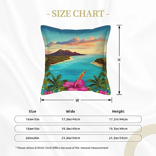 Housse de coussin hawaïenne en cuir de qualité pour décoration lit