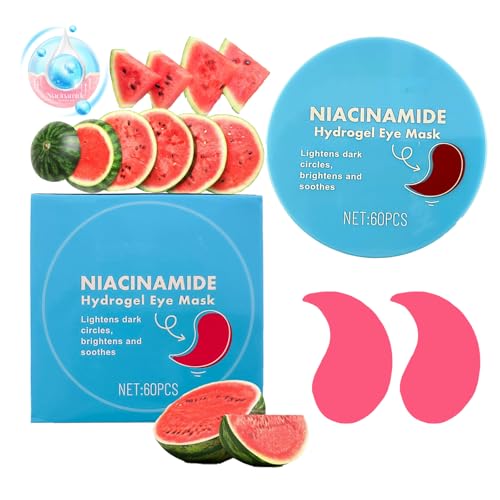 Debajo de la máscara de ojos aclara las ojeras en parches de hidrogel de niacinamida Humedad Antienvejecimiento Ilumina, calma las arrugas, líneas finas reduce los poros