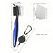 SAYUANVA Golf Club Brush with Retractable Zip-Line and Carabiner, Dual-Sided Cleaning Tool with Nylon and Steel Bristles, Groove Cleaner with Spike, Blue