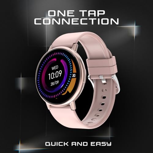 Image of Fire-Boltt Destiny Smartwatch- 1.39 inch Display, Silicon Straps, Bluetooth Calling, 123 Sports Modes, Voice Assistant, Health site, IP67 (Pink)