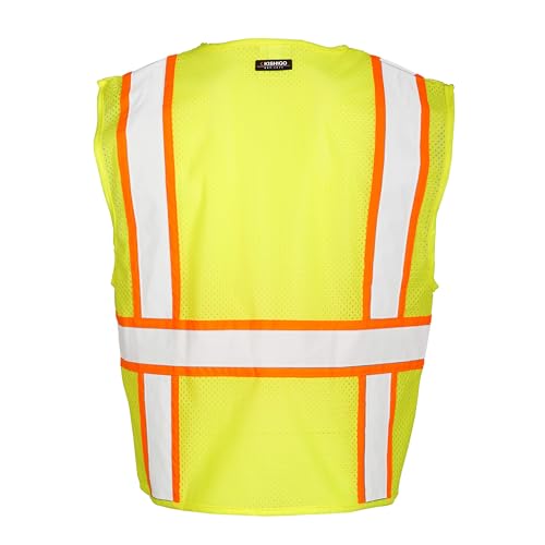 Kishigo Men's High Visibility Reflective Solid Front with Mesh Back Vest4