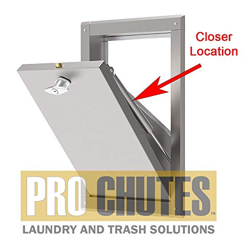 Trash Chute Door Hydraulic Closer. 10 Inch Retracted Piston Pump For Bottom & Side Hinged Laundry And Garbage Doors. #TOP5