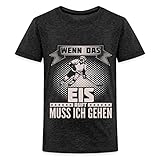 Spreadshirt Eishockey EIS Ruft Ich Muss Gehen Spruch Teenager Premium T-Shirt, 158-164, Anthrazit