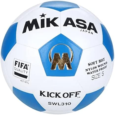 Mikasa Bola De Futevolei Swl310B Branco E Azul Em Couro Sintetico...