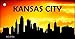 SMART BLONDE Kansas City Silhouette Novelty Metal Key Chain KC-8724