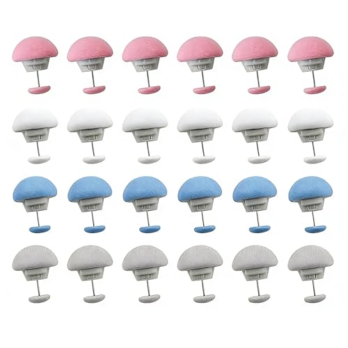 24 Pcs Mushroom Duvet Clips Non Slip Bed Sheet Holders and Quilt Fixing Clips Secure Reusable Pins for Blankets Curtains Mattress Covers to Keep Duvet in Place