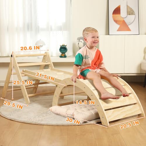 Yopnoyik YOPNOYIK-SMALL Pikler Triangle Set With Cushion, 7 In 1 Toddler Climbing Toys Indoor thumb #4