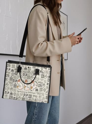Bolso Tote de Lona para Terapeutas del Habla SLP miniatura 6