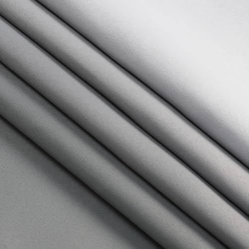 Estelar Textiler Ombre Blackout Curtains for Bedroom, Grey and Greyish White Full Light Blocking Thermal Insulated Energy Saving Gray Drapes 54 Inches Long for Bathroom, 52Wx54L,2 Panels by Estelar Textiler - Used condition - Image 8