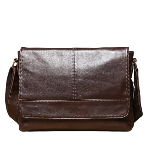 Maletín de cuero y bolso bandolera clásico para hombre en estilo marrón vintage