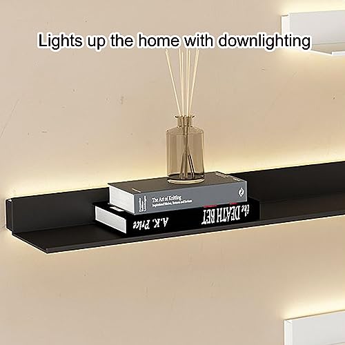Étagères flottantes fixées au mur à forte capacité avec LED - 6