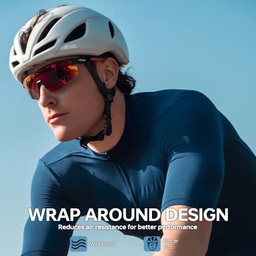Image of Polarized Running Sunglasses for Men Women Ultra-Comfort, UV400 Protection | 22g Lightweight TR90 Frame & Adjustable Silicone Nose Pads Wraparound Sports Sun glasses for Cycling Baseball Hiking Fishing