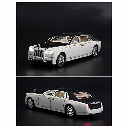 Alloy Collectible White Rolls Royce Phantom Toy Pull Back Vehicles Diecast Model Car #TOP5