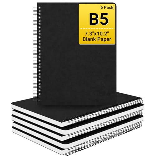 Carnet de notes B5 à spirale pour dessin écriture et croquis cahier pages blanches vierges