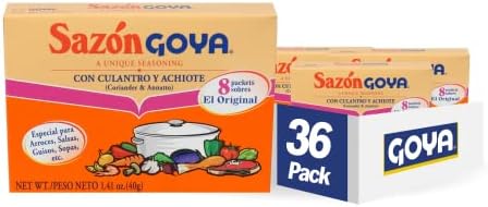 Goya Foods Sazón Seasoning with Coriander & Annatto, 1.41 Ounce (Pack of 36)