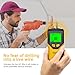 Stud Finder Wall Scanner - 5 in 1 Stud Finder Tool w/Microprocessor Chip and HD LCD Display, Stud Detector Beam Finders for the Center and Edge of Wood AC Wire Metal Studs Joist Pipe (Yellow Pear)