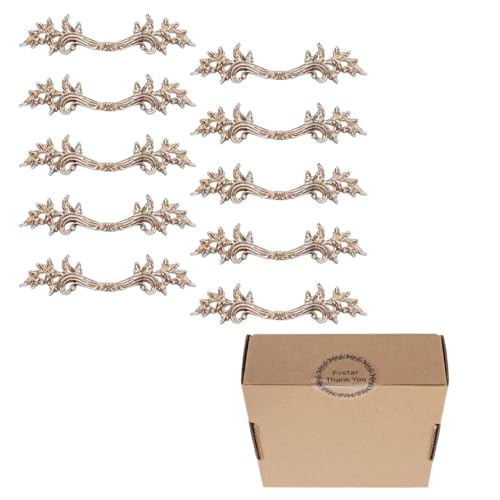 Fvstar 10pcs Antique Dresser Handles,Kitchen Cabinet Pulls,Vintage Drawer Pulls and Knobs,Furniture Cupboard Door Handles for Bathroom,2.5 inch Hole to Hole (Antique Silver) - Image 9