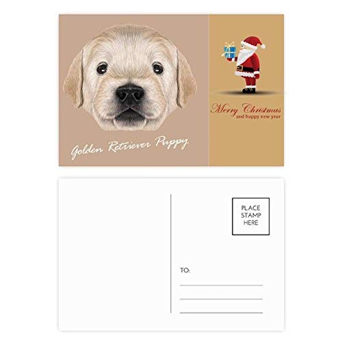 Cartes postales Golden Retriever Noël pour correspondance festive de fin d'année lot de 20