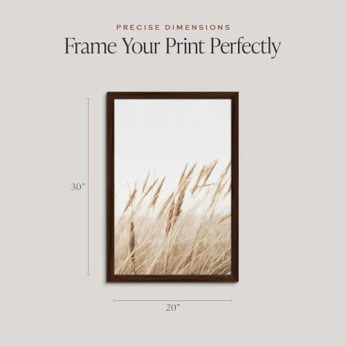 Image of Americanflat 20x30 Poster Frame - Walnut Engineered Wood with Polished Plexiglass - Wide Picture Frame for Vertical or Horizontal Wall Display - Epic Collection - Walnut