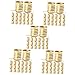 Angoily 100 Pcs E10 Screw Lamp Holder Miniature Lights LED Lightbulb E10 Lamps Socket Light Socket for Indicator Lights Mini Light Bulbs Framing Hammer Yellow Seat All Bronze Short Feet