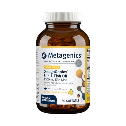 Metagenics OmegaGenics EPA-DHA 1000 - Omega-3 Fish Oil Supplement - for Heart Health, Musculoskeletal Health & Immune System Health* - with DHA & EPA - 60 Softgels