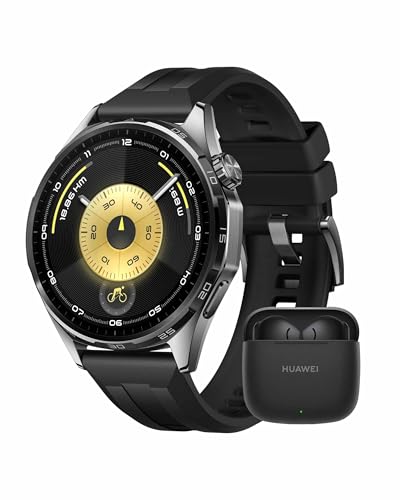Image of HUAWEI WATCH GT 6 46mm Black + FreeBuds SE 3 Black, up to 21 days battery life, Cycling,100+ Sports Mode, iOS & Android, All-day Health Monitoring, Emotional Wellbeing