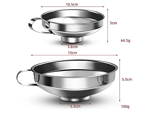 Imbuto in acciaio inox, grande apertura, imbuto