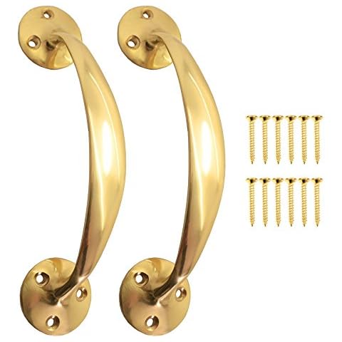 Victorian Bow Pull Handles in Polished Brass Cover