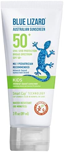BLUE LIZARD Kids Mineral-Based Sunscreen Lotion - SPF 50+ - 3 oz