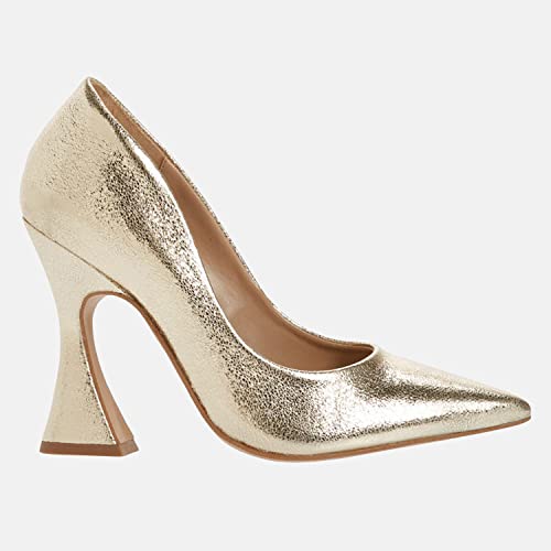 Women's Pointed Toe High Heel Pumps Closed Toe Flared Heel Slip-On Party Wedding Office Dress Shoes2