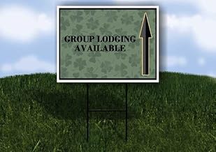 Group Lodging Available St. Patrick'S Day Irish Dark Clover Up Arrows Single Sided 18x24 in. Yard Road Sign w/Stand