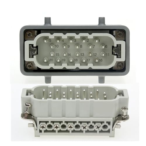 Conector rectangular HDC-HE-020 contra caídas de tensión en automatización de 16A 5