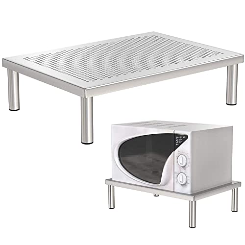 APPUCOCO Heavy Metal Universal Microwave Oven Fix Stand for Kitchen Platform - Floor (Up to 30L) - SILVER