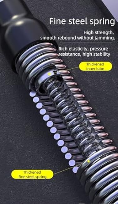 Twister Arm Exerciser,80-110lb Adjustable Spring Workout Bar, Forearm Triceps Chest Enhanced Exercise Strengthener,Portable Home Fitness Equipment, Detachable Design Fitness Anywhere