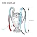 Fubosi Champions Trophy, Soccer Sports League Cup, Championship Trophy Resin Replica, Electroplating Process, Silver with Colorful Ribbons for Office Decoration, Fan Gifts and Birthday Gifts, 6.3 Inch