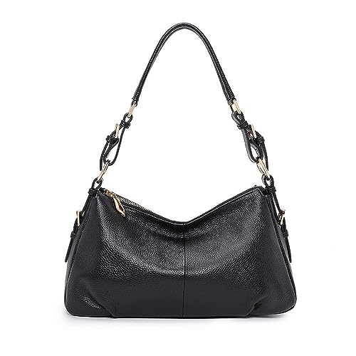 Kattee Soft Leather Hobo Handbags for Women, Genuine Top Handle Bags Vintage Shoulder Purses