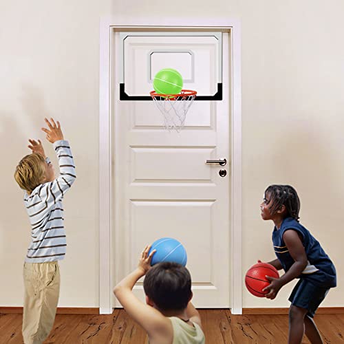 7\" Mini Basketball with Pump, 6 PCS Small Toy Basketball for Mini Basketball Hoop or Over The Door Basketball Hoop Games, Colorful Rubber Mini Hoop Basketball for Indoor Outdoor Pool Party Play - Thumbnail 4