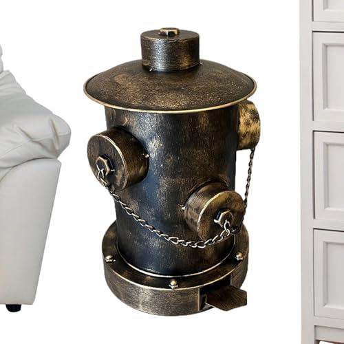 Cubo de basura retro de gran capacidad con pedal para jardín y exterior