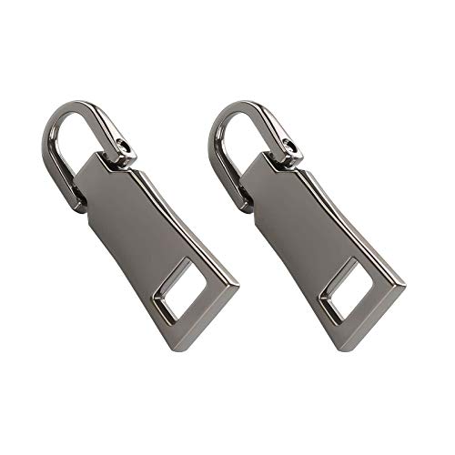 最安値 2個入り ファスナー 交換用 ジャンパー プルタブ ファスナー 引き手 修理用 カバン 財布 衣類 靴 裁縫材料 手作り 金属製 高級感 簡単ジッパー修理 ブラックの価格比較