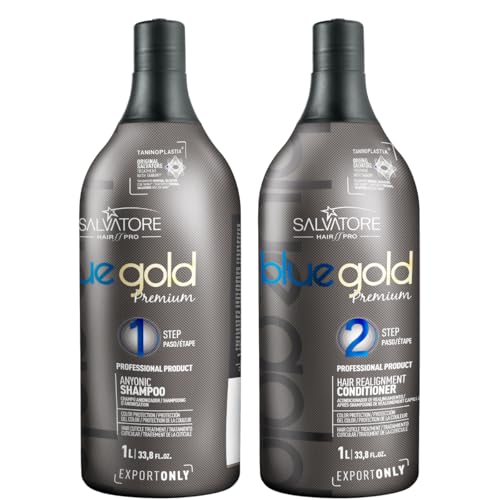 Salvatore 1L Anti-Waste Shampoo, Conditioner Reconstructor - Premium Blue Gold Formulation