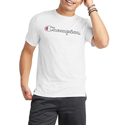 Image of Champion Boys T-Shirt, Kids' T-Shirt For Boys, Lightweight Tee for Kids, Script & Print