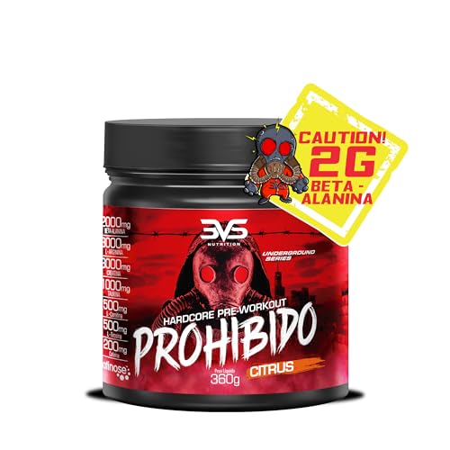 3VS Nutrition Combo Pré Treino Prohibido Sabor Citrus 360g + Camiseta Exclusiva Prohibido Tam. M