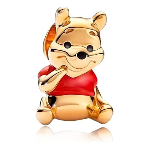 H.ZHENYUE S925 Silver Charm for Bracelet Necklace Sterling Silver Dangles Gold Bear for Women Cover